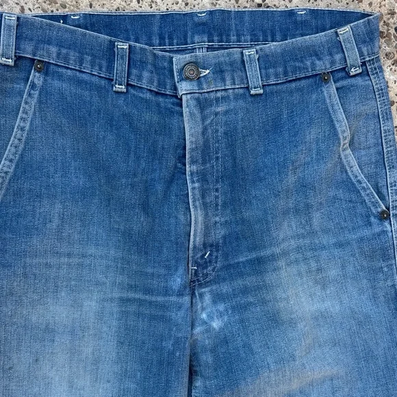 Levi's vintage (70s)white tag Wide Leg Women's carpenters Jeans - Picture 8 of 16